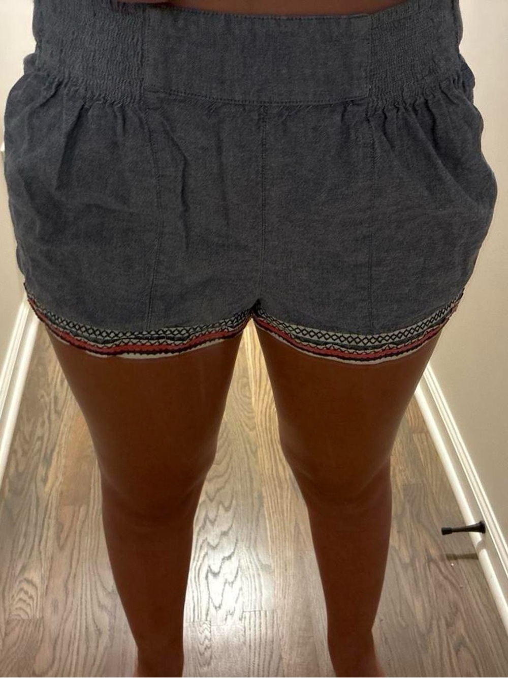Mud Pie Blue Chambray Shorts